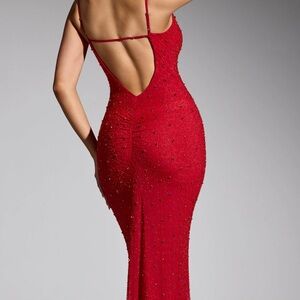 Oh Polly Red Bodycon Spaghetti Strap Dress